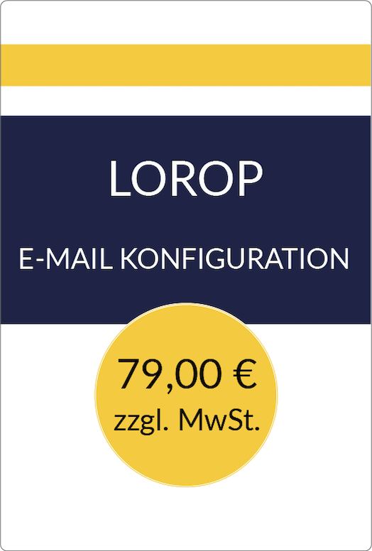 LOROP E-Mail Konfiguration